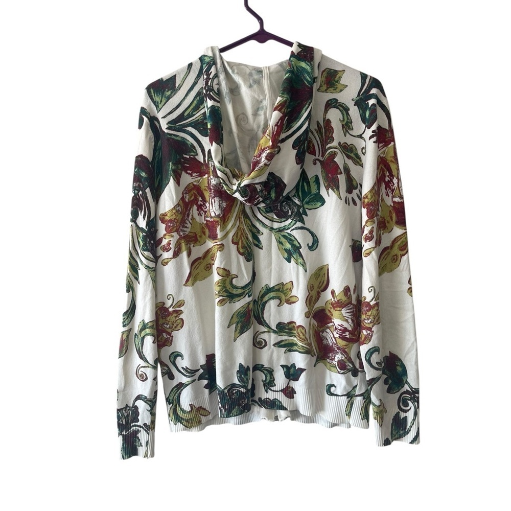 Soma Multicolor Floral Zip-Up Hoodie Jacket - Picture 3 of 7